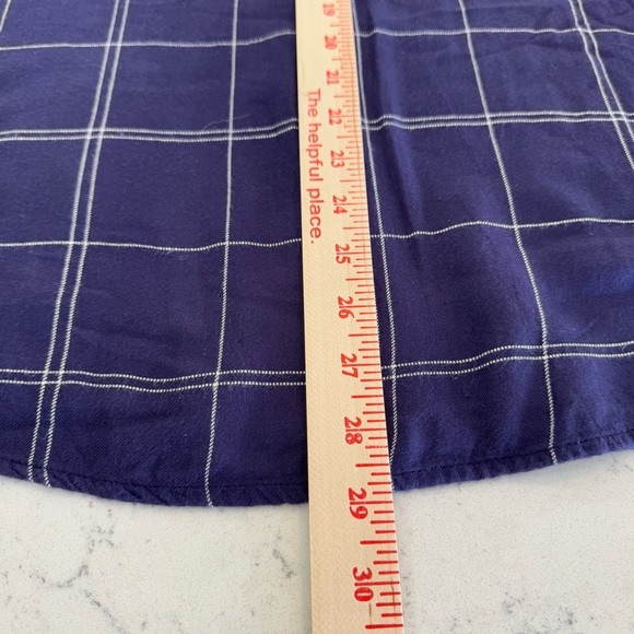 Rails Women's Plaid Collared Button Down Blouse Hunter Shirt in Navy/White - Picture 9 of 10